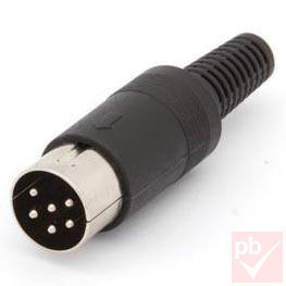 DIN dugó, lengő, 6-pin, 240°