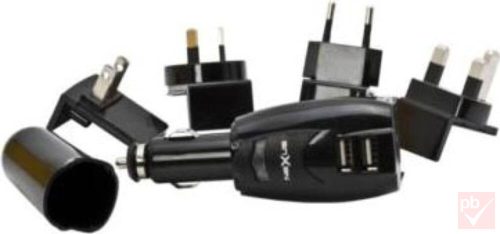 Nexus utazó USB töltő 2db aljzattal (szivargyújtó, UK, US, AU, EU)