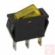 Billenő kapcsoló, szögletes, sárga világítással, 1 körös, 2 állású, 30x10mm