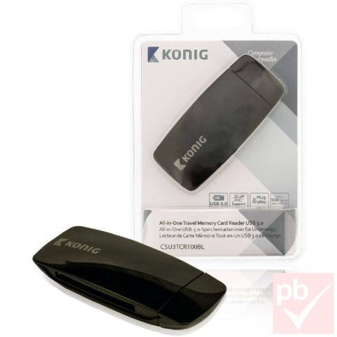 König CSU3TCR100BL USB 3.0 kártyaolvasó