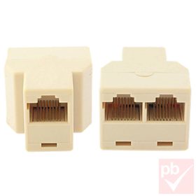 RJ45 elosztó, 1x 8P8C aljzat / 2x 8P8C aljzat