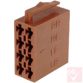   ISO dugó, szerelhető, hangszórókhoz, pinek nélkül (barna)