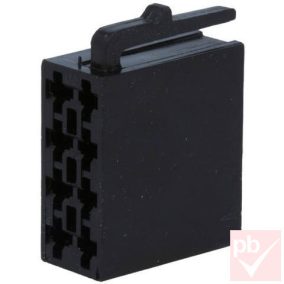   ISO dugó, szerelhető, táp csatlakozó, pinek nélkül (fekete)