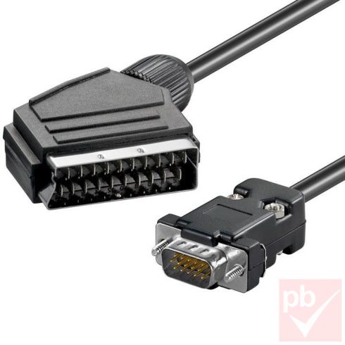 Scart-VGA összekötő kábel 2.0m