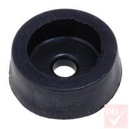   Gumiláb, fekete, kerek, csavarozható (átmérő: 14mm, magasság: 5mm)