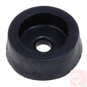   Gumiláb, fekete, kerek, csavarozható (átmérő: 14mm, magasság: 5mm)
