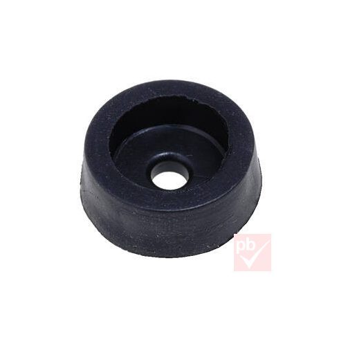 Gumiláb, fekete, kerek, csavarozható (átmérő: 14mm, magasság: 5mm)