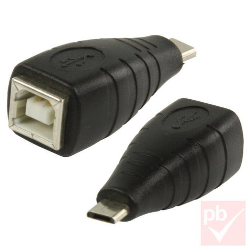 USB 2.0 átalakító, micro "B" dugó - "B" aljzat