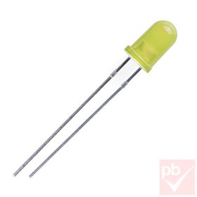 LED, 5mm, sárga, diffúz