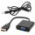 HDMI-VGA átalakító, HDMI dugó - VGA + jack aljzat (15-20cm)