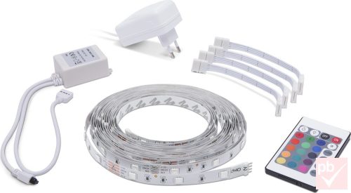 Phenom 5m-es RGB LED szalag készlet távirányítóval, tápegységgel