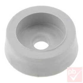   Gumiláb, szürke, kerek, csavarozható (átmérő: 14mm, magasság: 5mm)