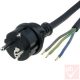 Szerszámgép gumi tápkábel, 3x1.0mm², egyenes dugvilla, 5.0m