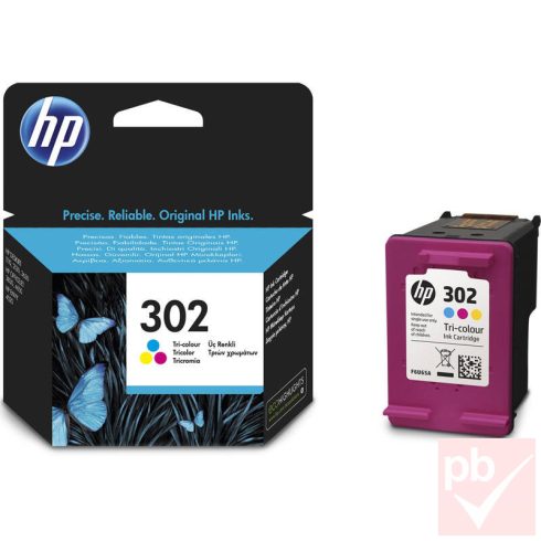 HP 302 színes eredeti tintapatron